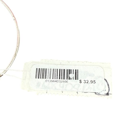 J. Jill Bracelet Silver Tone Open Thin Bangle Cuff Red Double Stones Minimalist - Picture 13 of 13